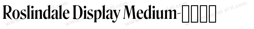 Roslindale Display Medium字体转换